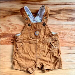 Carhartt overall shorts size 3 months